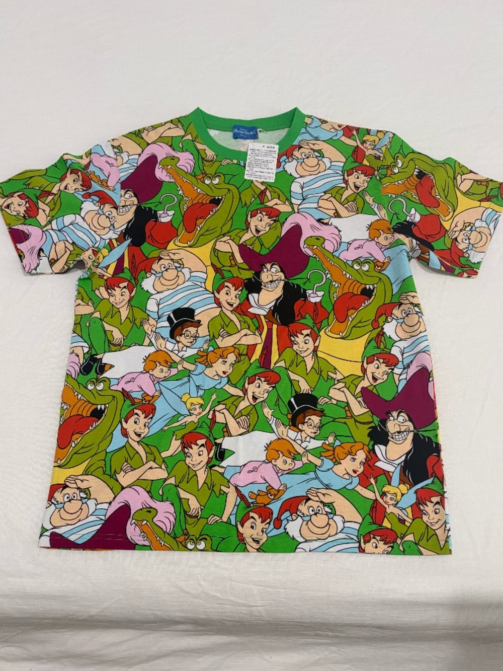 Tokyo Disney Resort Peter Pan All-Over Print T-Shirt Size LL